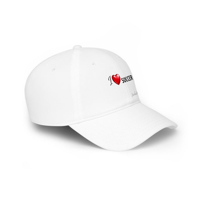 I Soccer Baseball Cap — Adjustable Low Profile Hat for Soccer Fans