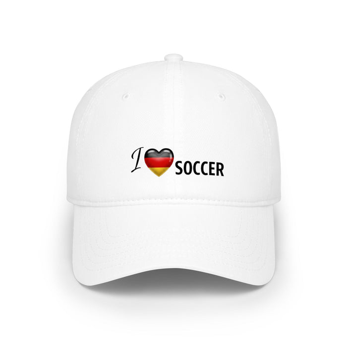 Germany Flag Heart 'I Love Soccer' Baseball Cap