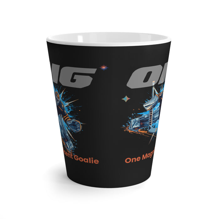 Latte Mug — "OMG One Magnificent Goalie" Hockey Goalie Latte Mug, Gift for Hockey Players & Fans