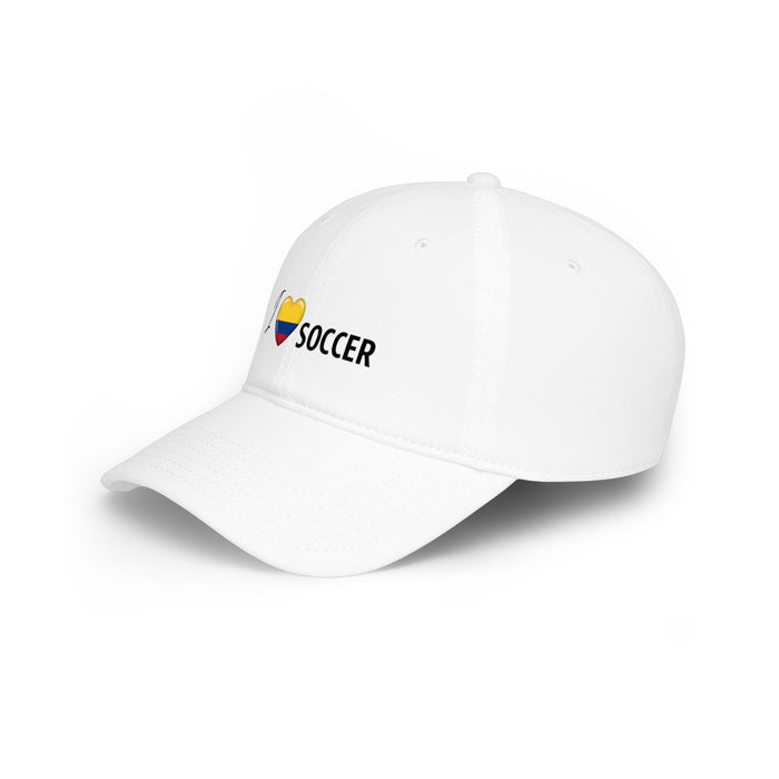 Colombian Flag Heart 'I Love Soccer' Baseball Cap