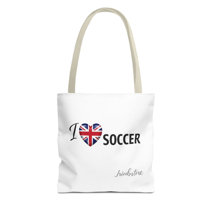 I Heart Soccer Tote Bag – Union Jack Heart Design