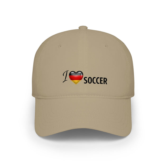 Germany Flag Heart 'I Love Soccer' Baseball Cap