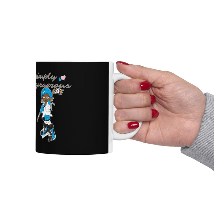Simply Gorgeous Hockey Girl Ceramic Mug – Cute Female Hockey Player Coffee Cup (11oz/15oz)