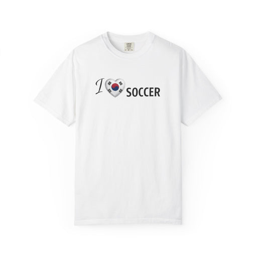 I Heart Korean Flag Soccer T‑Shirt Korea Flag Soccer Fan Tee 