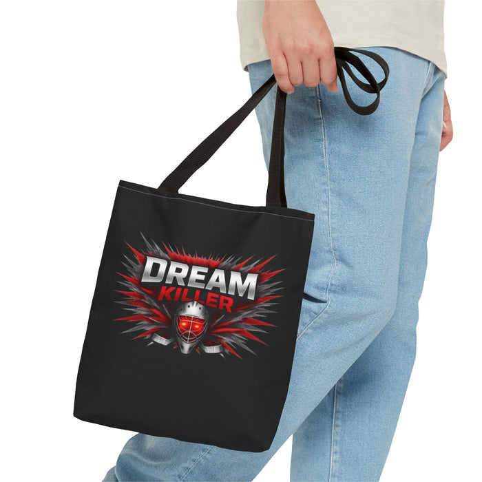 Dreamer Killer Hockey Goalie Tote Bag
