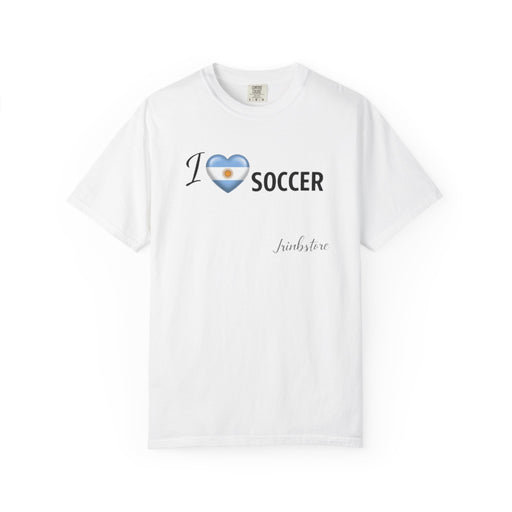I Argentina Soccer T-Shirt — Argentina Flag Heart Football Tee