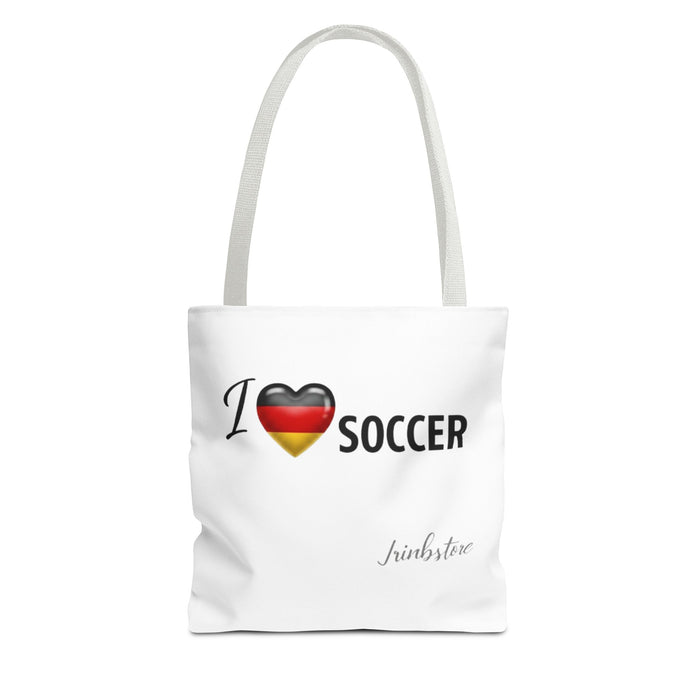I Heart Germany Soccer Tote Bag – Fan Market Bag with German Flag Heart Design