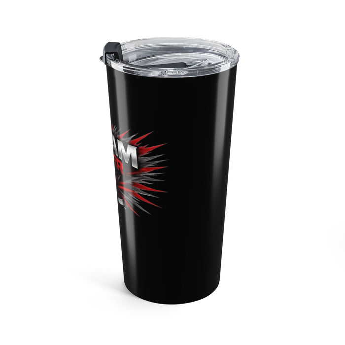Dream Killer 20oz Tumbler — Black Insulated Travel Cup with Red Skull Graphic