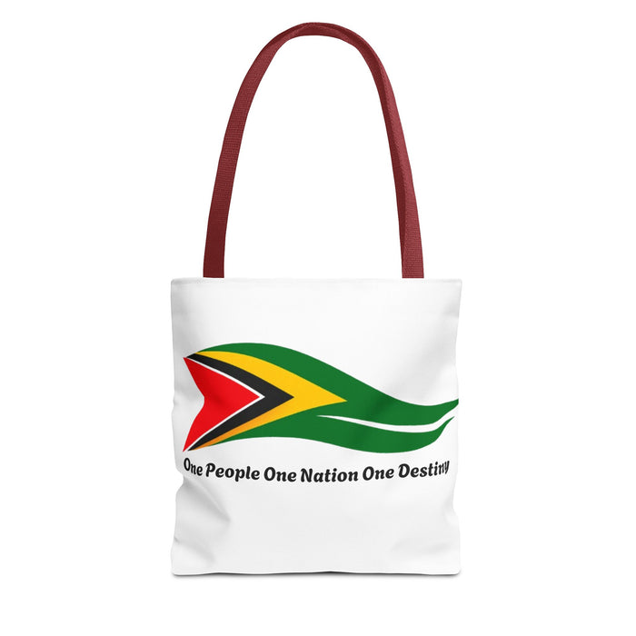 Guyana Flag Tote Bag — "One People One Nation One Destiny"
