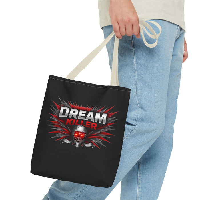 Dreamer Killer Hockey Goalie Tote Bag