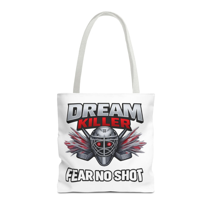 Dream Killer 'Fear No Shot' Hockey Goalie Tote Bag