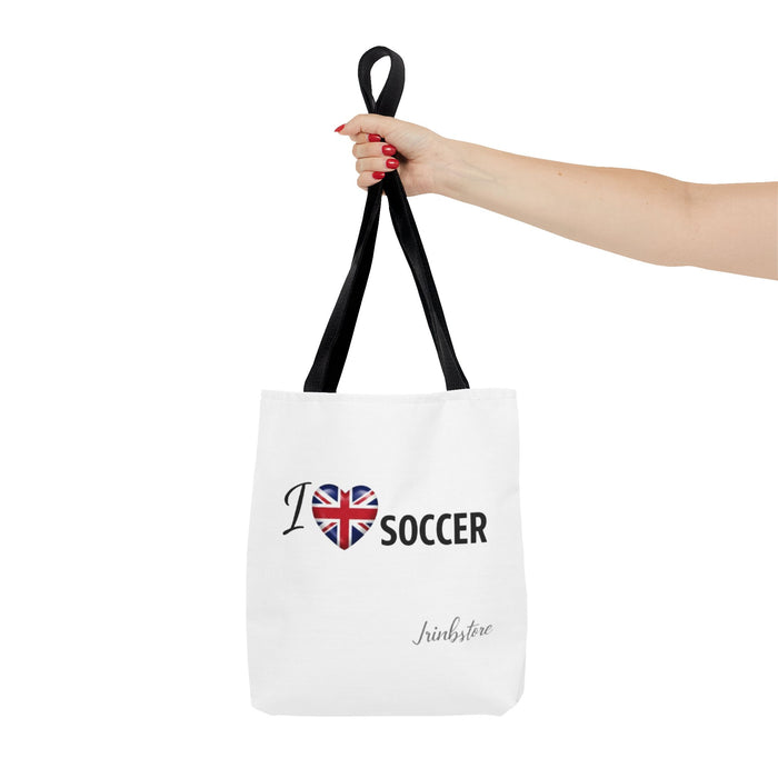 I Heart Soccer Tote Bag – Union Jack Heart Design
