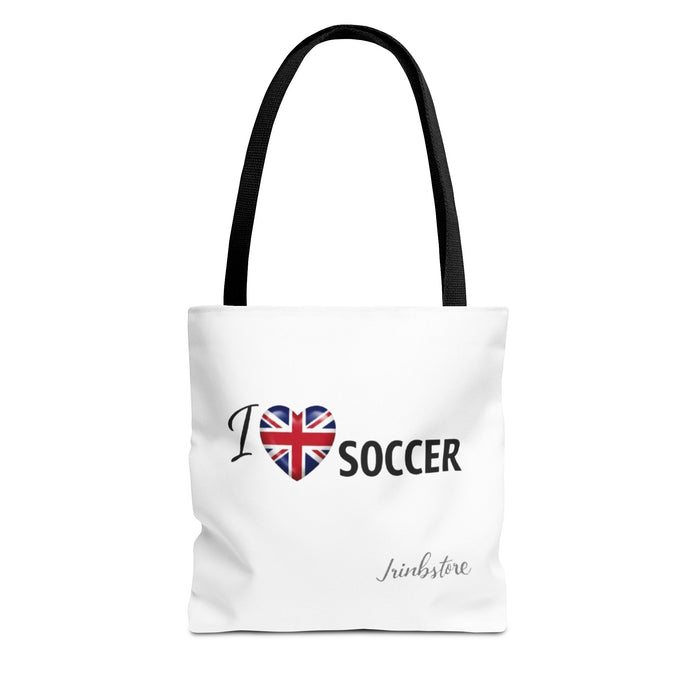 I Heart Soccer Tote Bag – Union Jack Heart Design