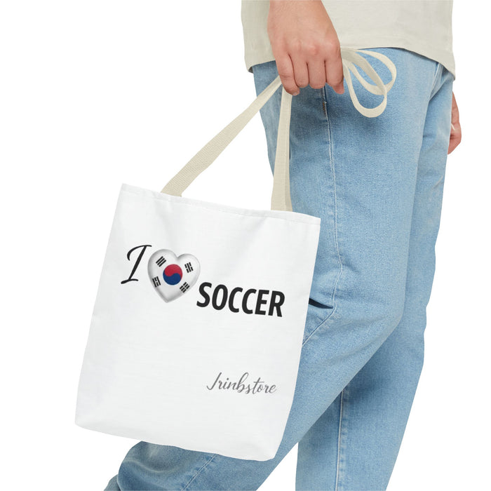 I Heart Korea Soccer Tote Bag — K- Soccer Fan Canvas Tote