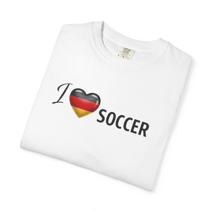I Love Soccer T-Shirt — Heart Flag Germany Soccer Tee