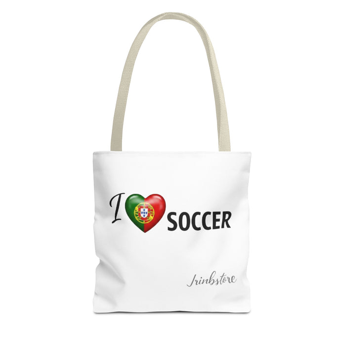 Portugal Heart Soccer Tote Bag – I  Soccer with Portuguese Flag
