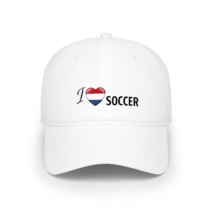 Netherlands Flag Heart 'I Love Soccer' Baseball Cap