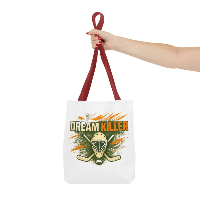 Hockey 'Dream Killer' Tote Bag – Goalie Mask & Sticks Sports Tote