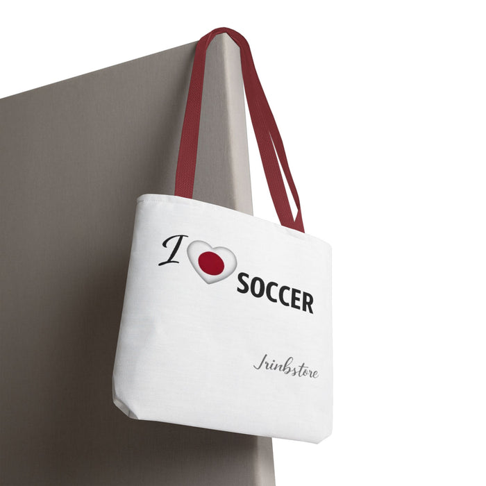 I Love Soccer Tote Bag — Athletic Fan Canvas Tote for Players & Supporters