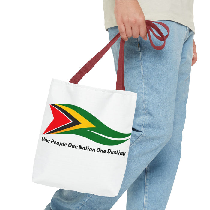 Guyana Flag Tote Bag — "One People One Nation One Destiny"