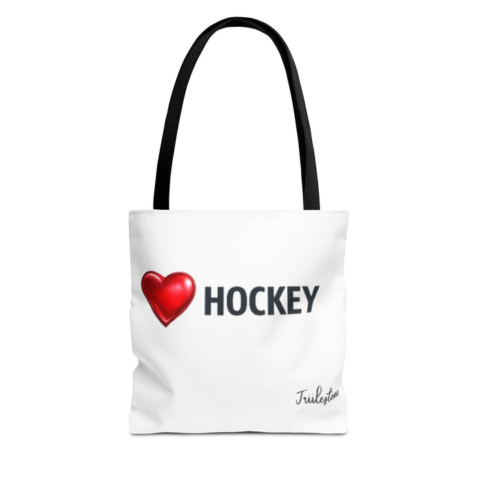 Love Hockey Tote Bag – Heart Emoji Hockey Fan Tote
