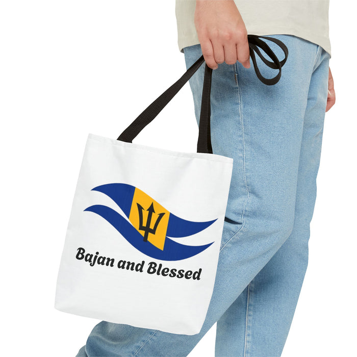 Barbados Flag Wave Tote Bag – Bajan and Blessed