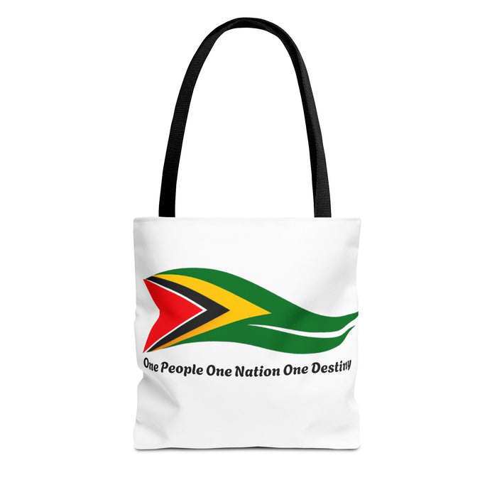 Guyana Flag Tote Bag — "One People One Nation One Destiny"