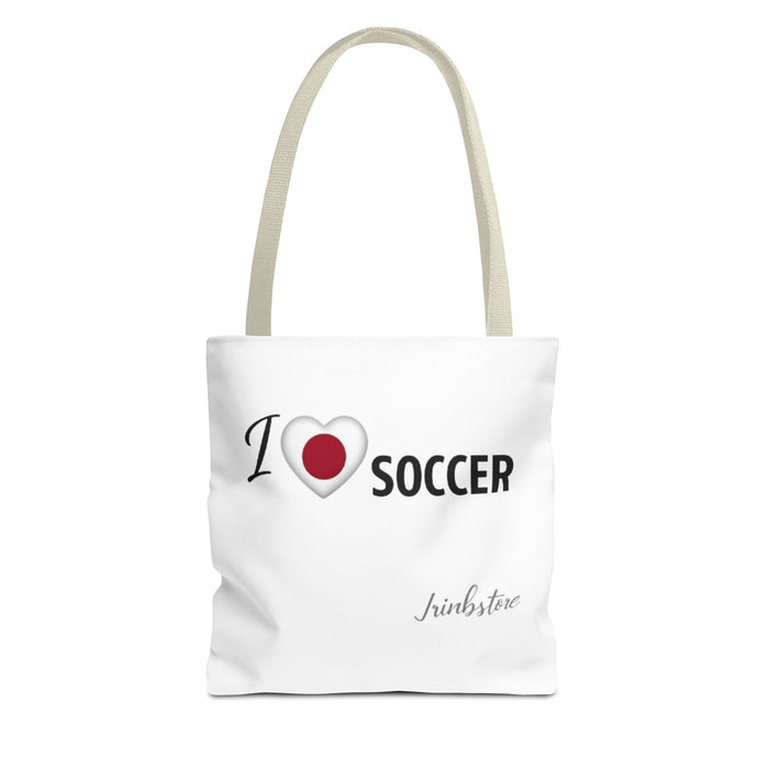 I Love Soccer Tote Bag — Athletic Fan Canvas Tote for Players & Supporters