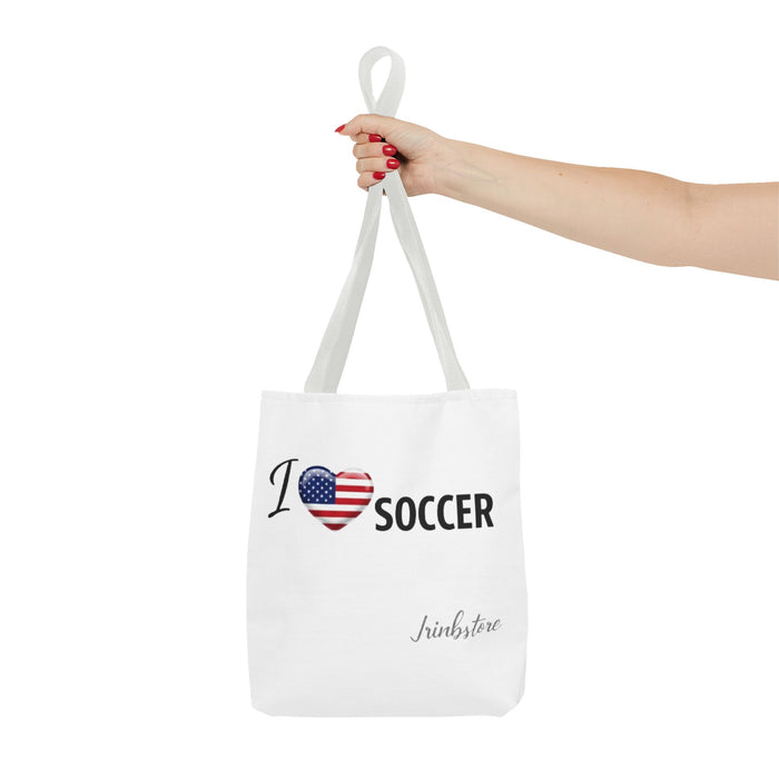 Soccer Tote Bag - I Heart USA Soccer Flag Design
