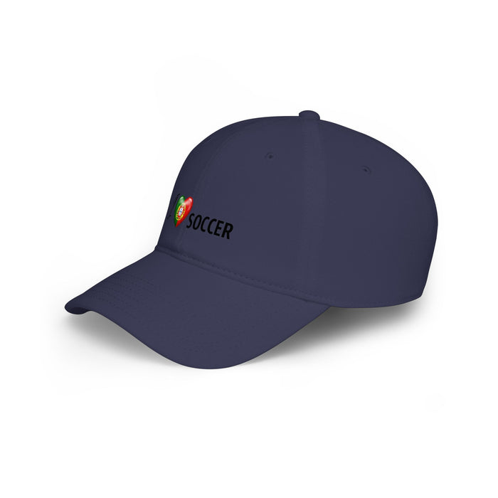 Spain Flag Heart 'I Love Soccer' Baseball Cap
