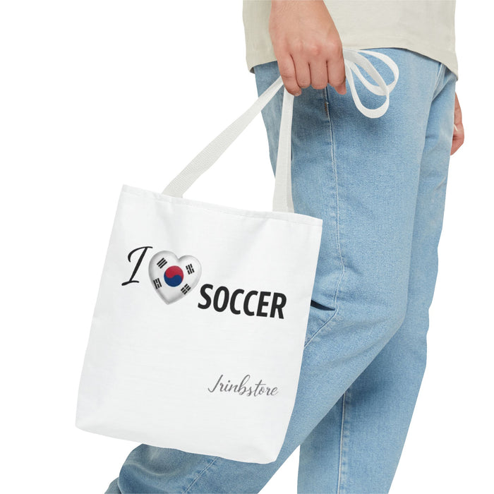 I Heart Korea Soccer Tote Bag — K- Soccer Fan Canvas Tote