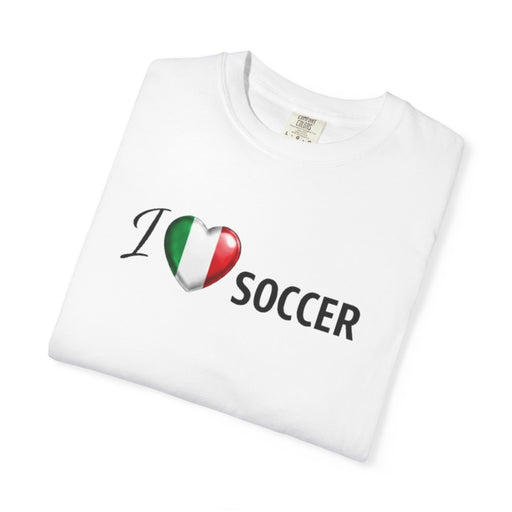 The I Heart Soccer T-Shirt (Italian Flag Heart) — Soccer Fan Tee 