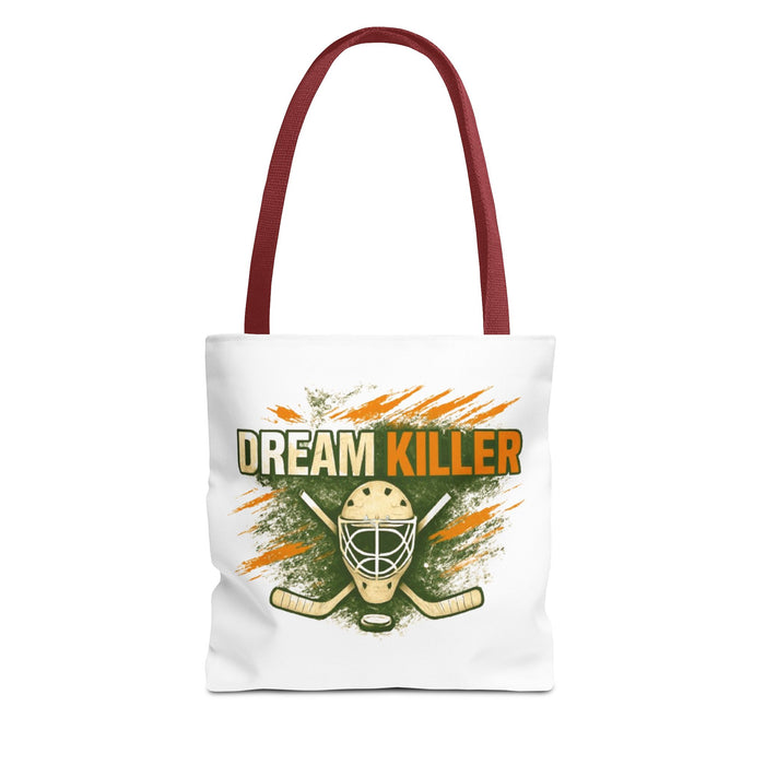 Hockey 'Dream Killer' Tote Bag – Goalie Mask & Sticks Sports Tote