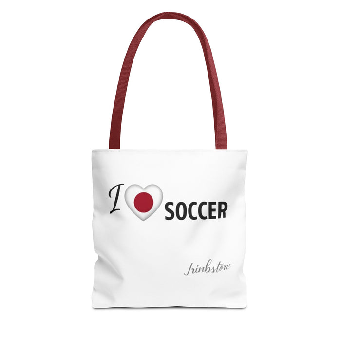 I Love Soccer Tote Bag — Athletic Fan Canvas Tote for Players & Supporters