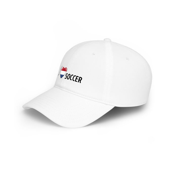 Netherlands Flag Heart 'I Love Soccer' Baseball Cap