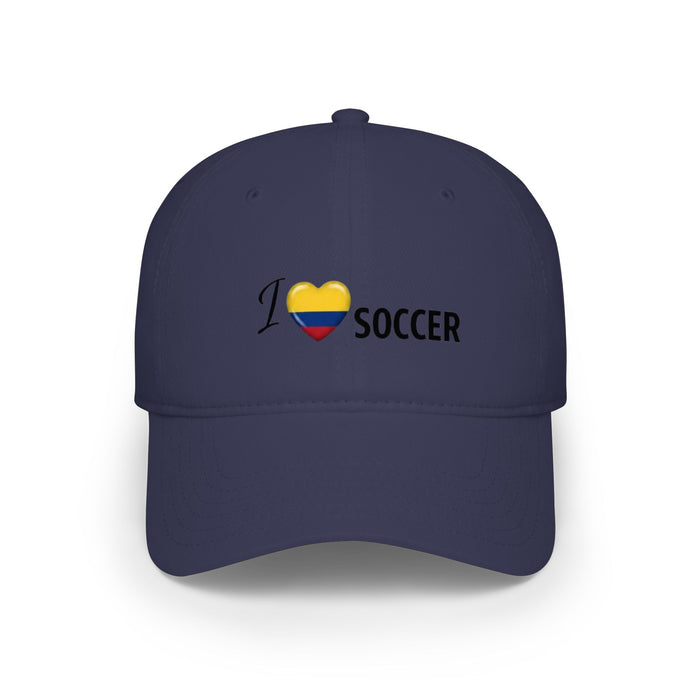 Colombian Flag Heart 'I Love Soccer' Baseball Cap