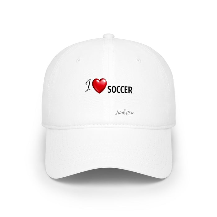 I Soccer Baseball Cap — Adjustable Low Profile Hat for Soccer Fans