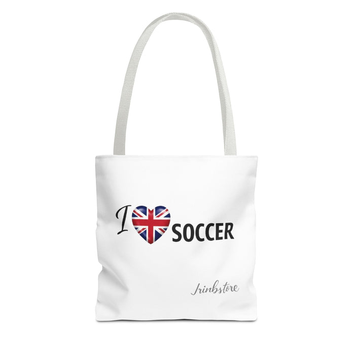 I Heart Soccer Tote Bag – Union Jack Heart Design