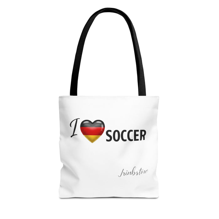 I Heart Germany Soccer Tote Bag – Fan Market Bag with German Flag Heart Design