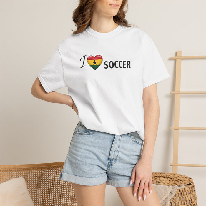 I Soccer Ghana Flag T-Shirt - Ghanaian Football Fan Tee