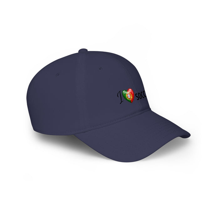 Spain Flag Heart 'I Love Soccer' Baseball Cap