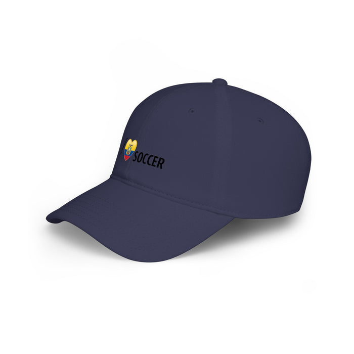Ecuador Flag Heart 'I Love Soccer' Baseball Cap