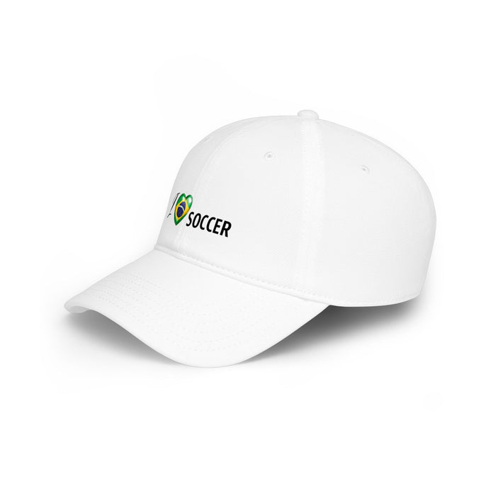 Brazil Flag Heart 'I Love Soccer' Baseball Cap