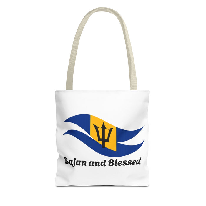 Barbados Flag Wave Tote Bag – Bajan and Blessed