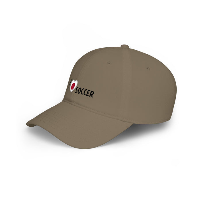 Japan Flag Heart 'I Love Soccer' Baseball Cap
