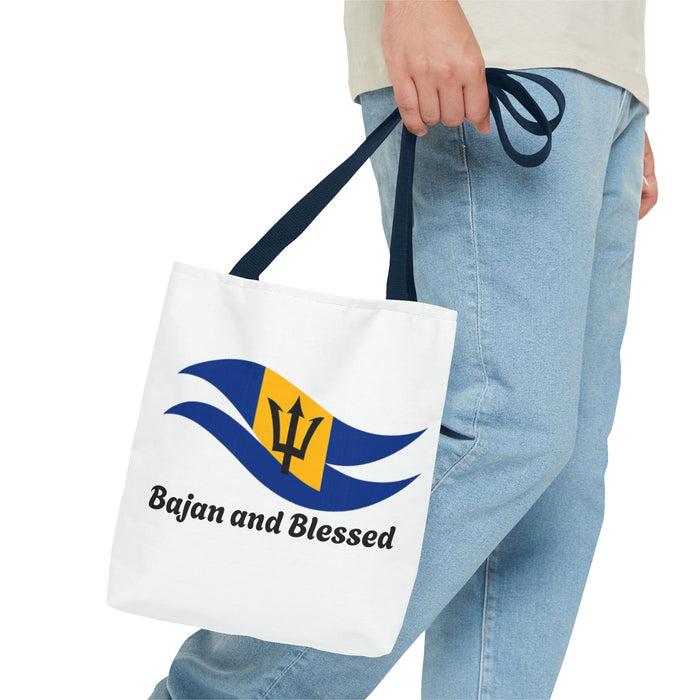 Barbados Flag Wave Tote Bag – Bajan and Blessed